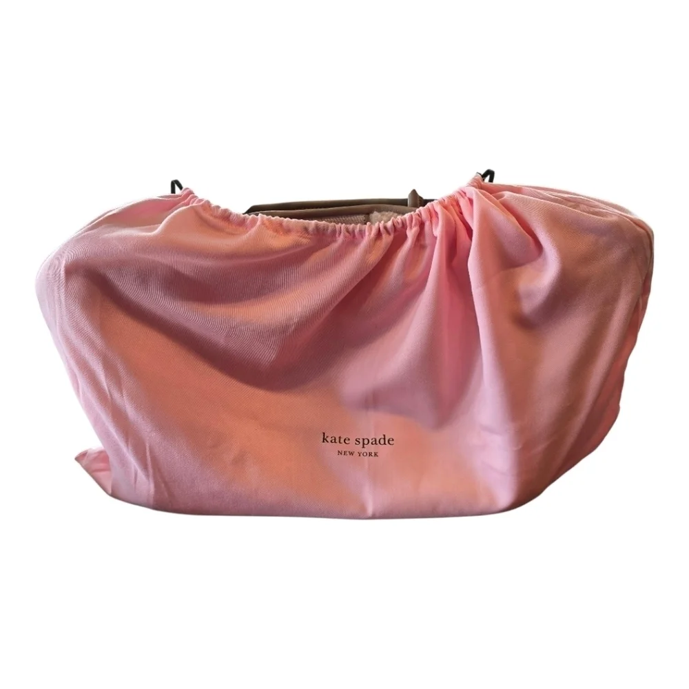 Kate Spade New York Everything Racing Stripe Faux Shearling Cream Tote Bag
